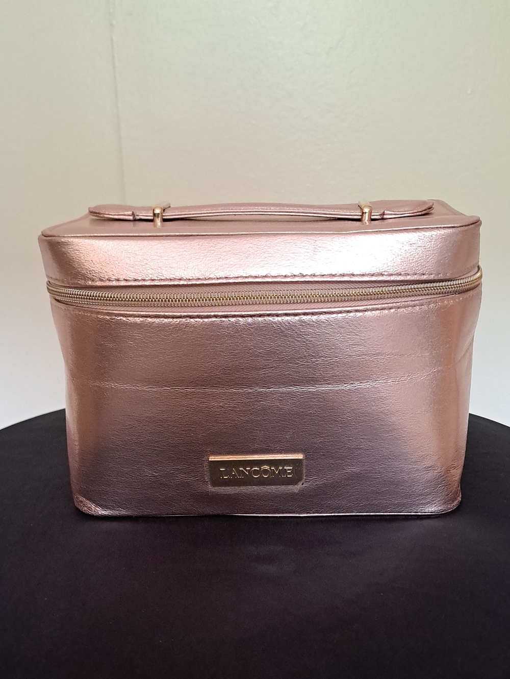 Lancome PARIS Metallic Rose Gold Cosmetic Case